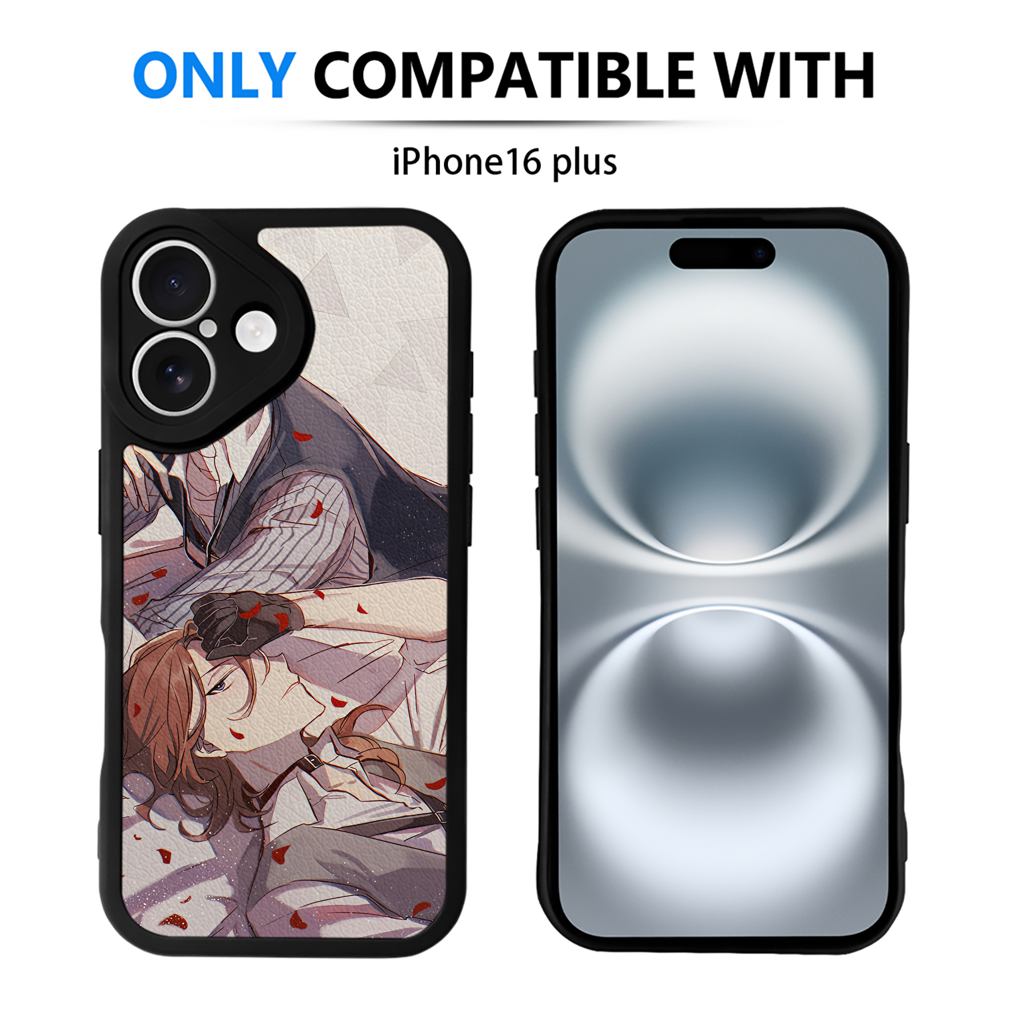 （画像用） 文豪ストレイドッグス Bungo Stray Dogs 【iPhone 16シリーズ対応】シリコンスマホケース（レザー調） 材質：シリコン